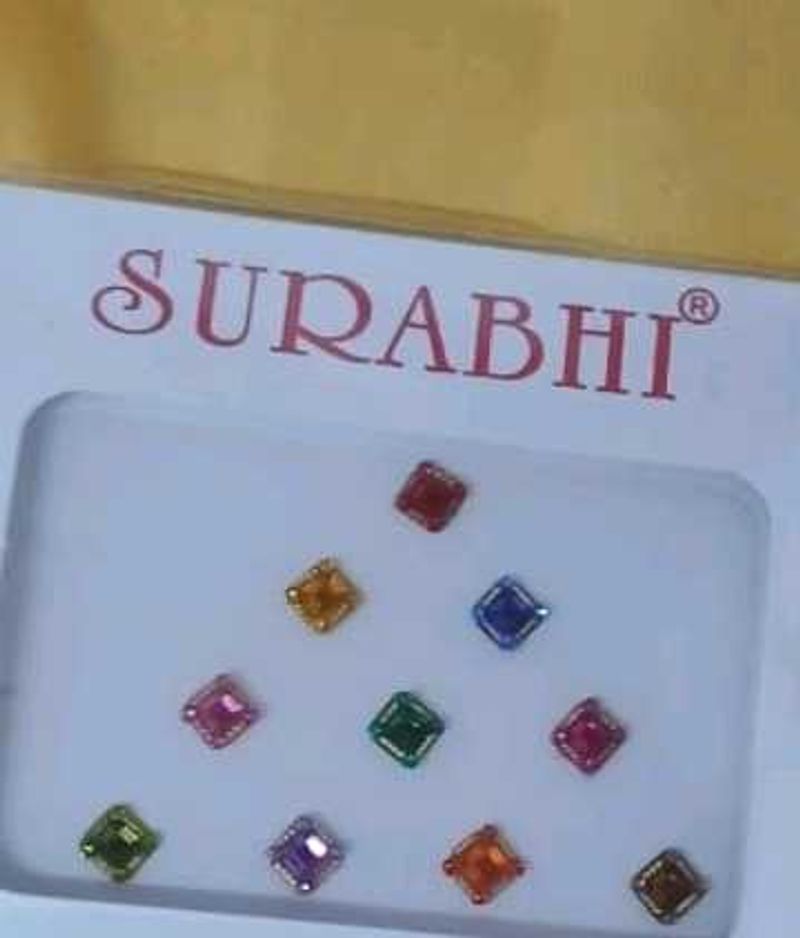 Multicolour Square Bindi Extravaganza