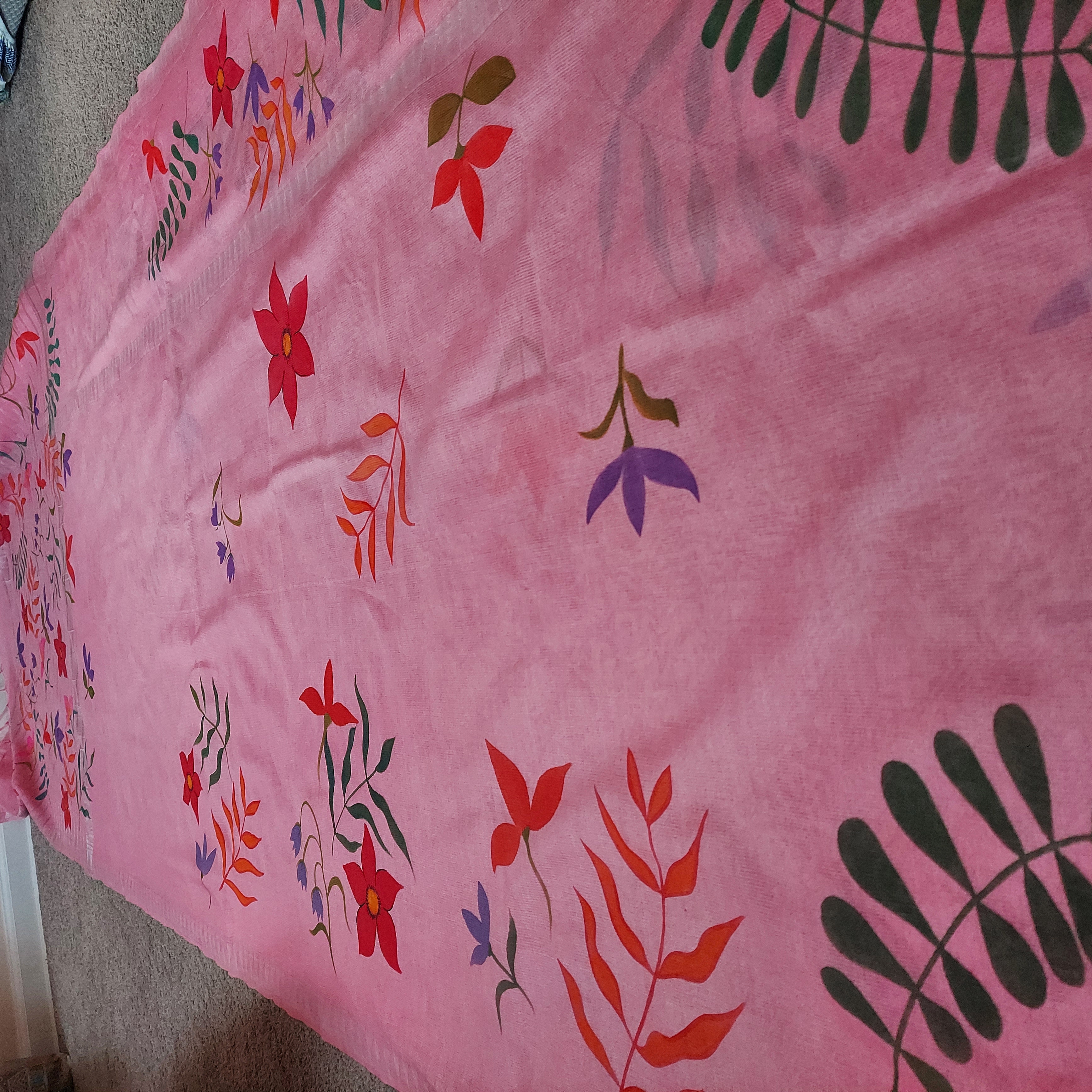Handpainted Mangalagiri silk saree