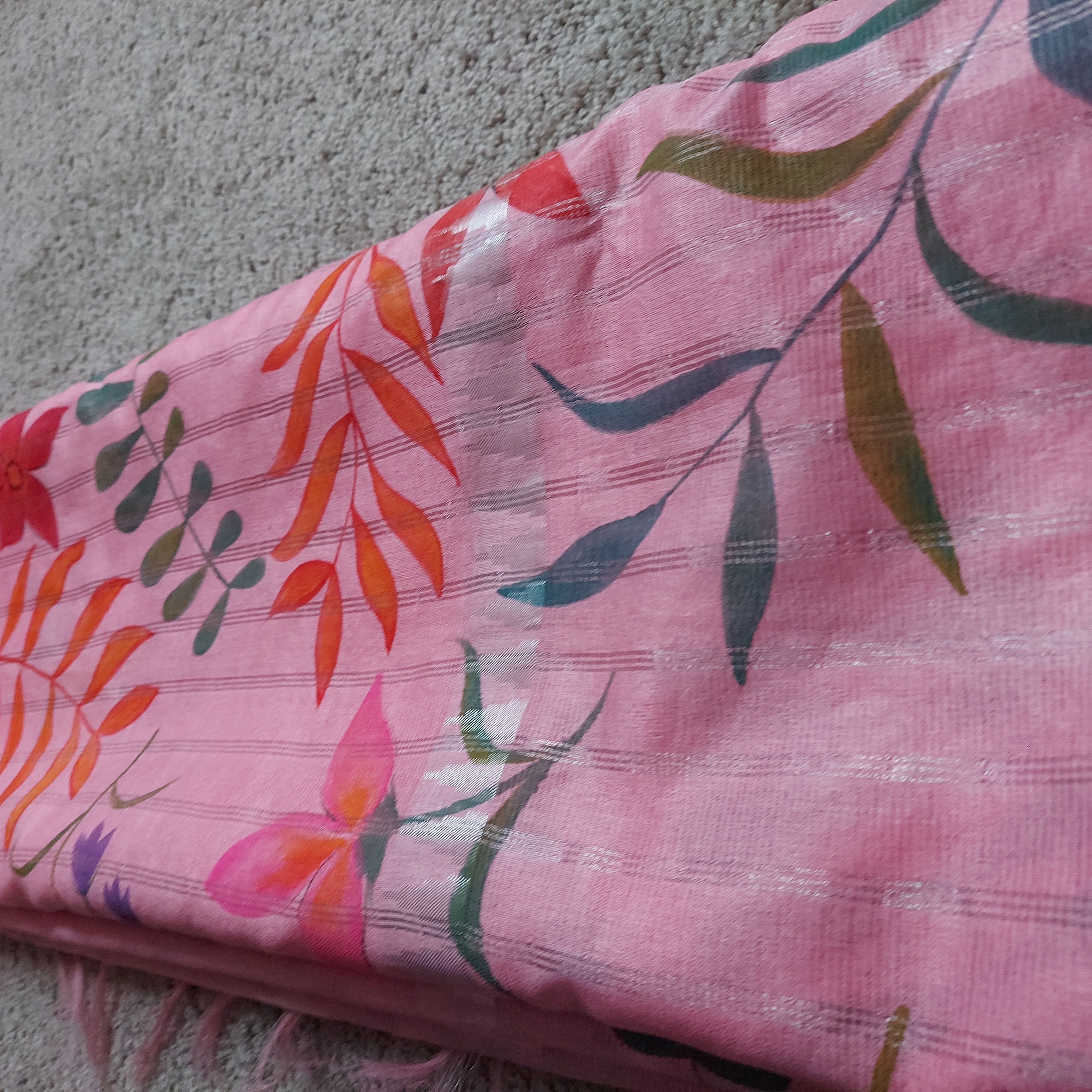 Handpainted Mangalagiri silk saree