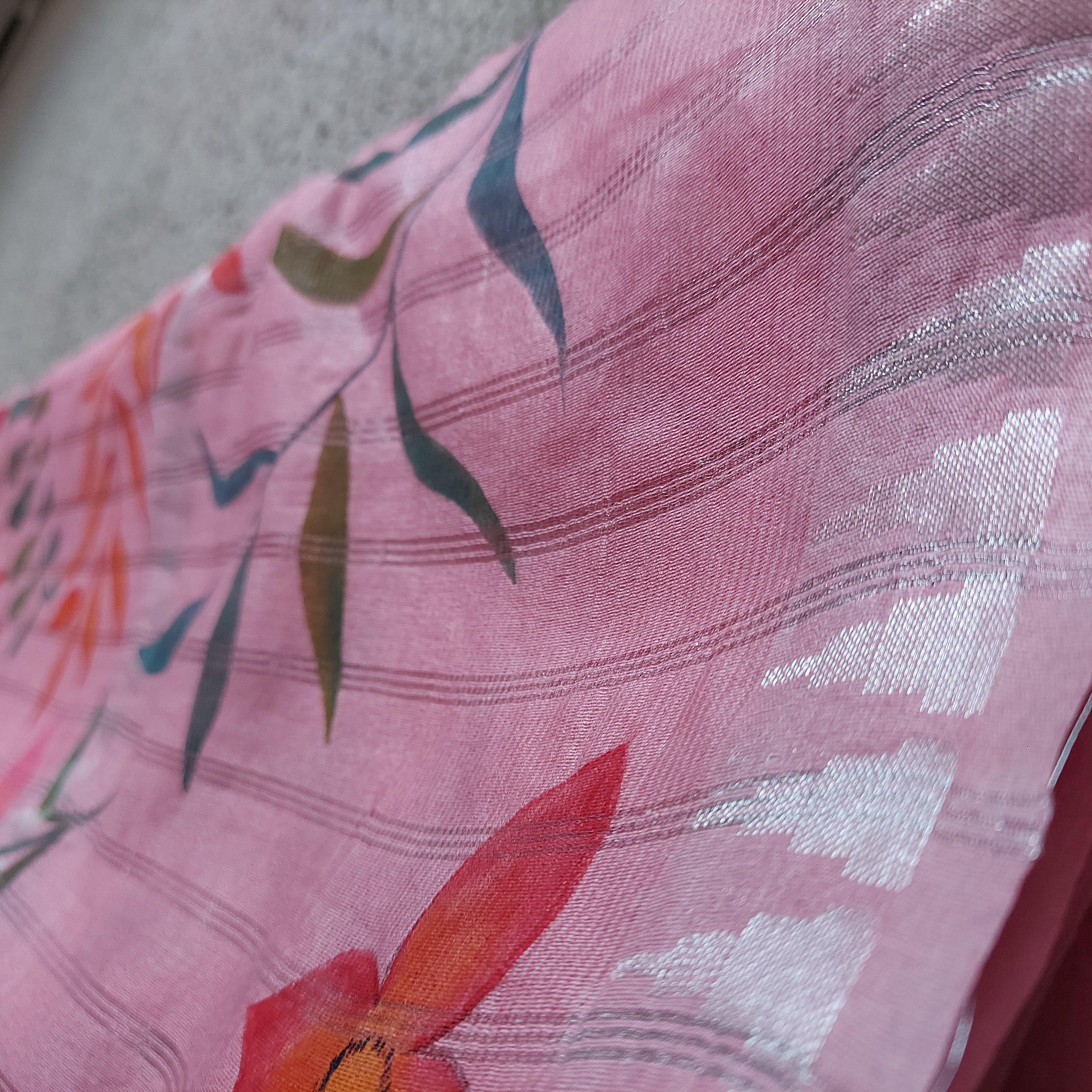 Handpainted Mangalagiri silk saree