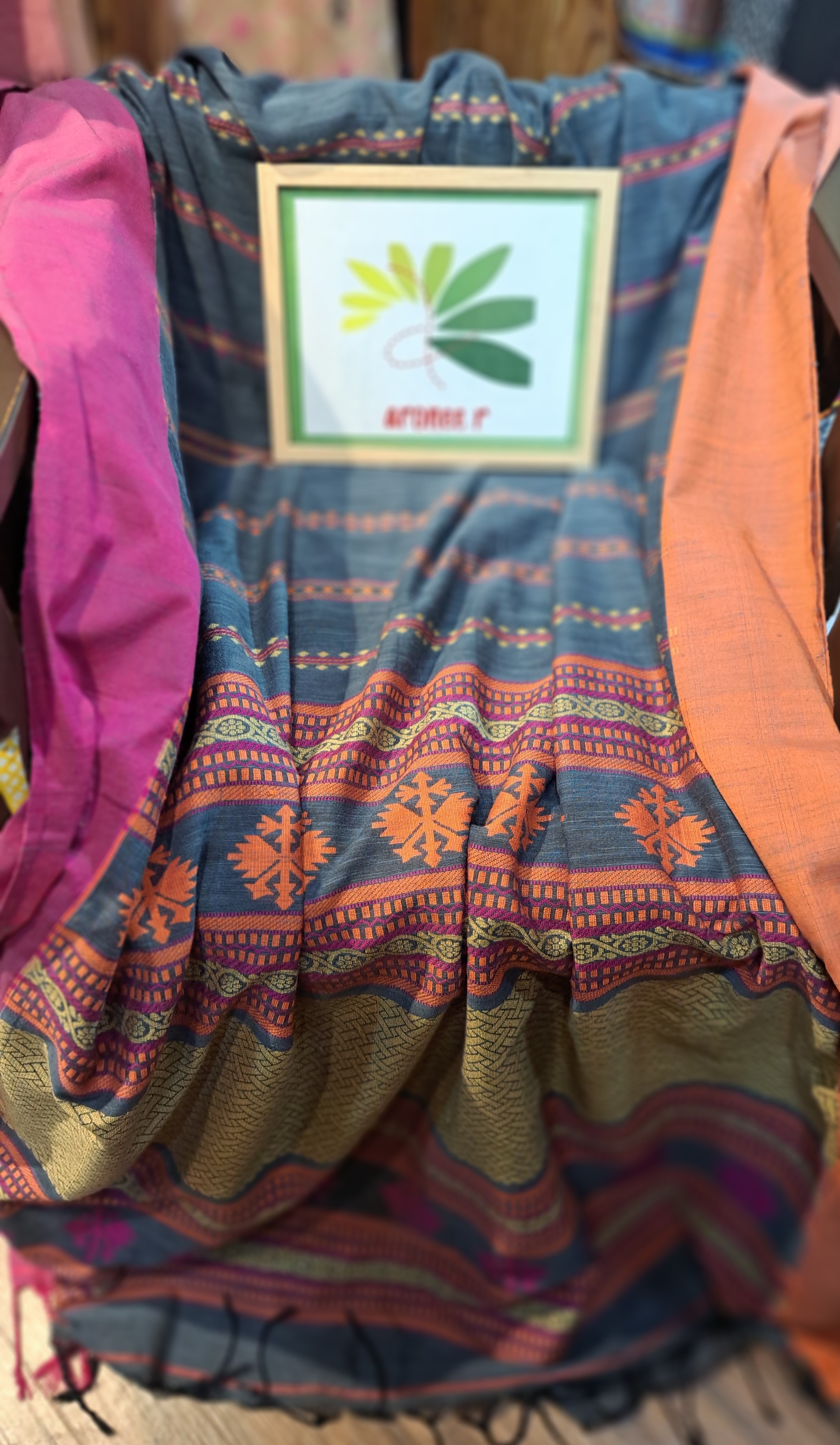 khadi saree DHUSHAR