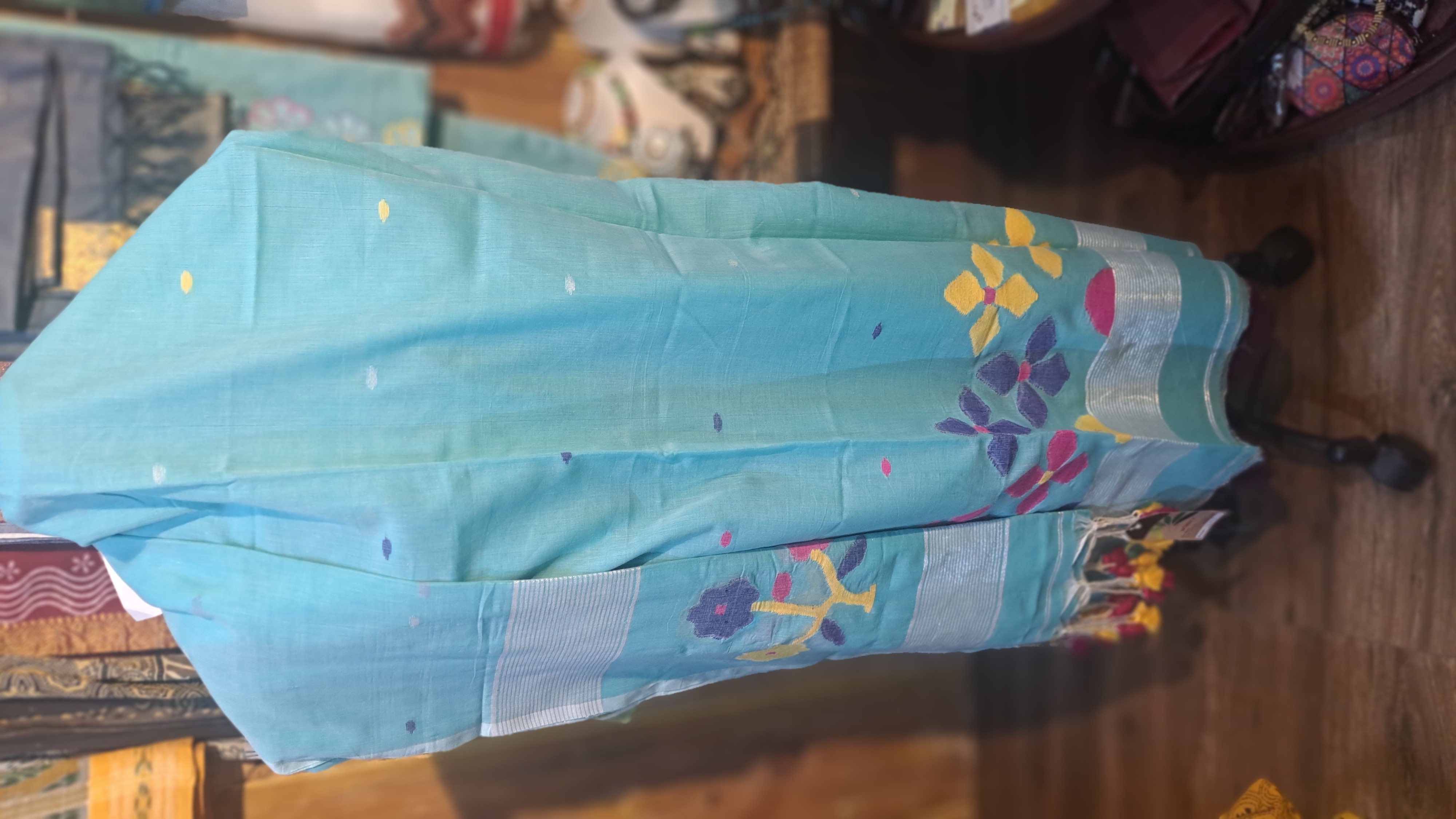 Handloom jamdani kurti dupatta
