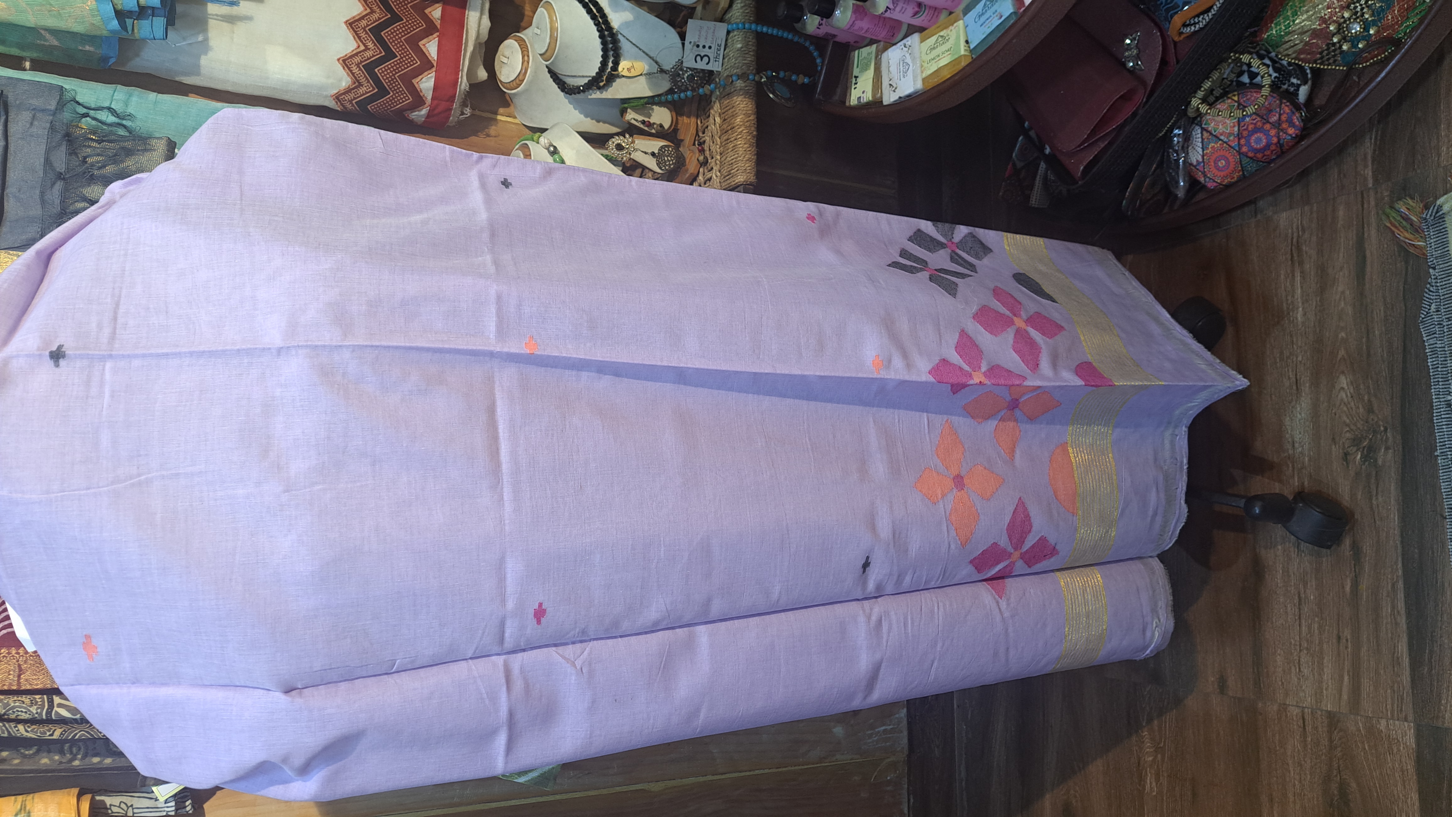 Handloom jamdani kurti dupatta
