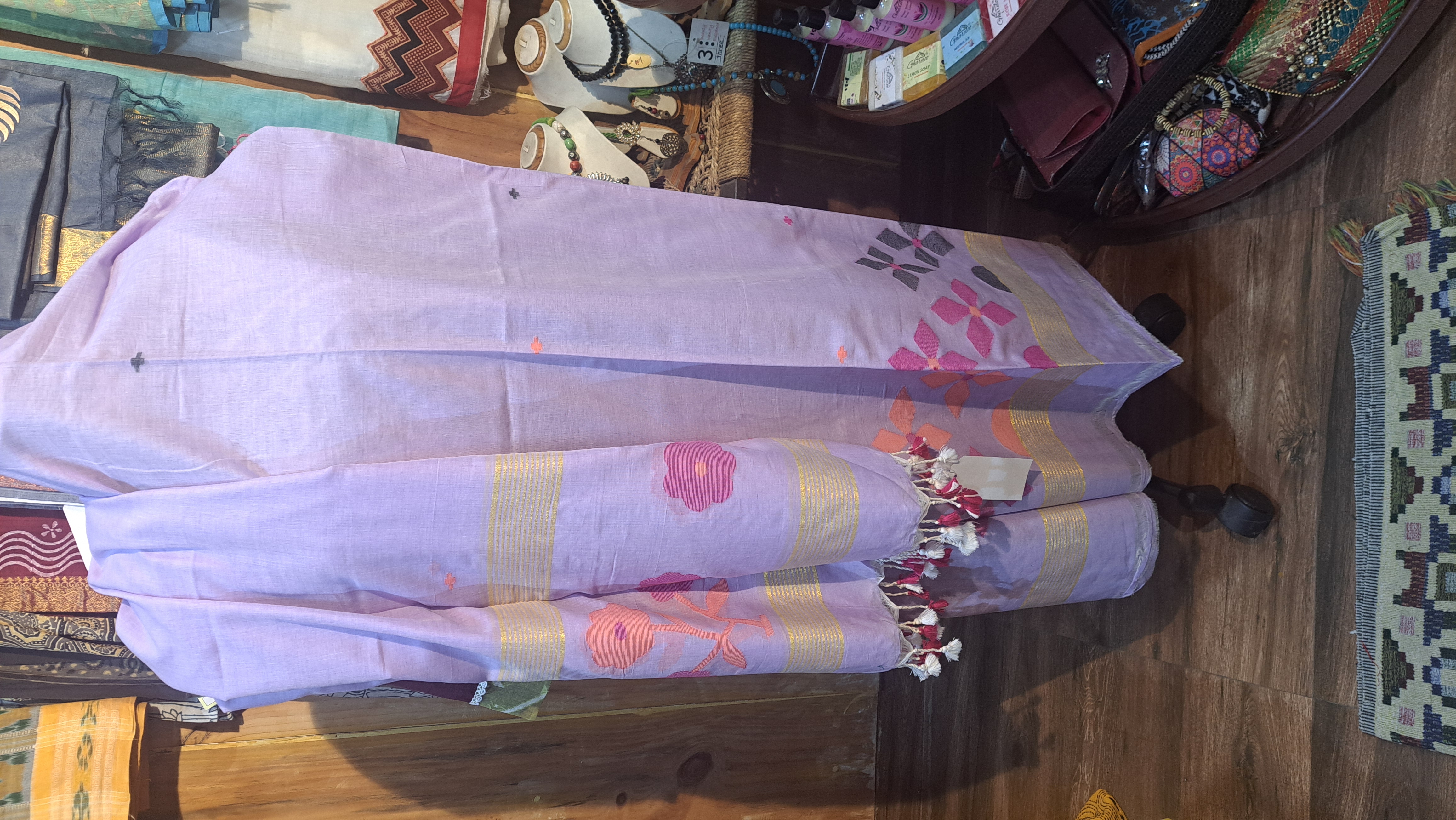 Handloom jamdani kurti dupatta