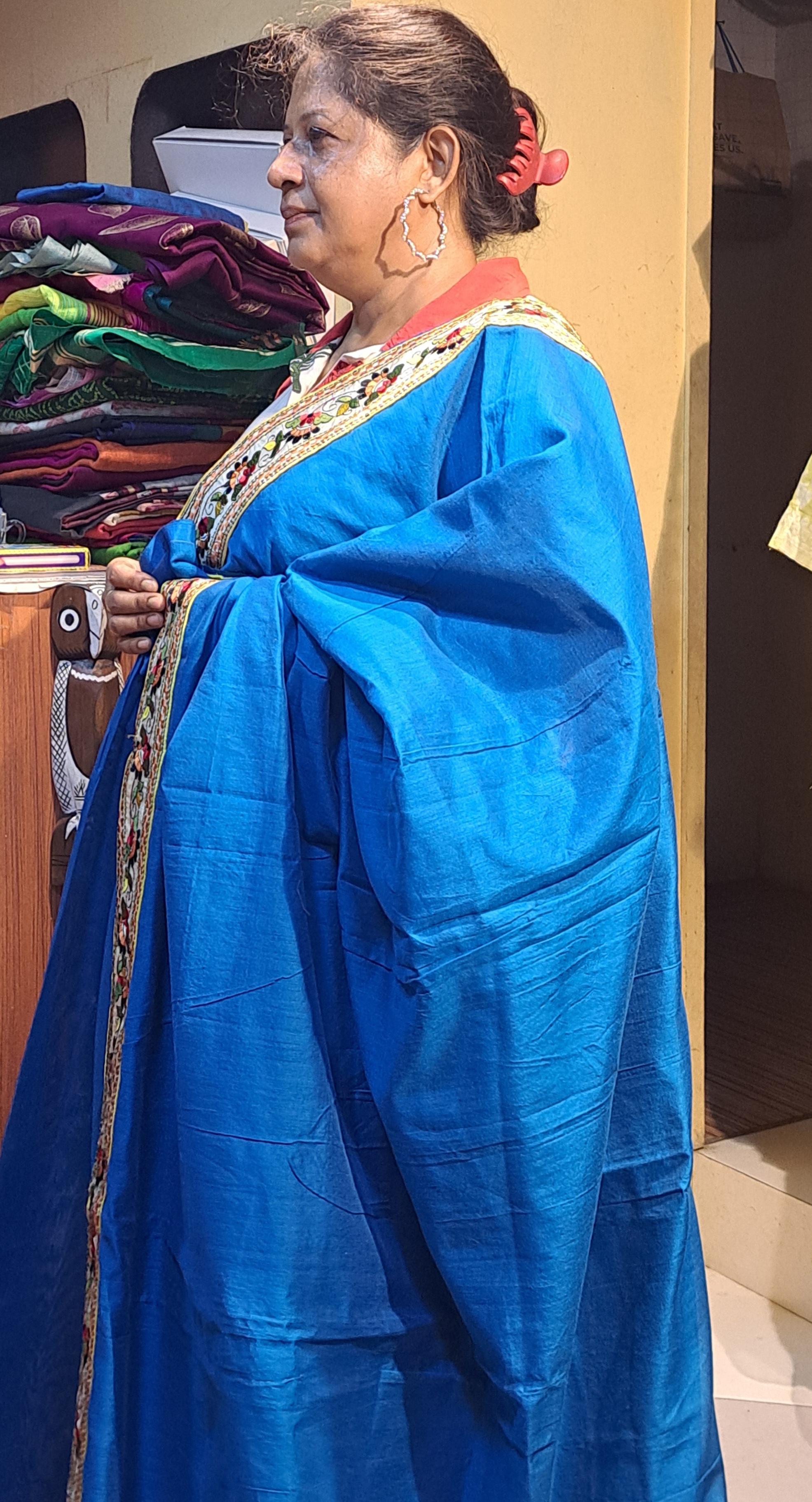 Neela. Handloom saree