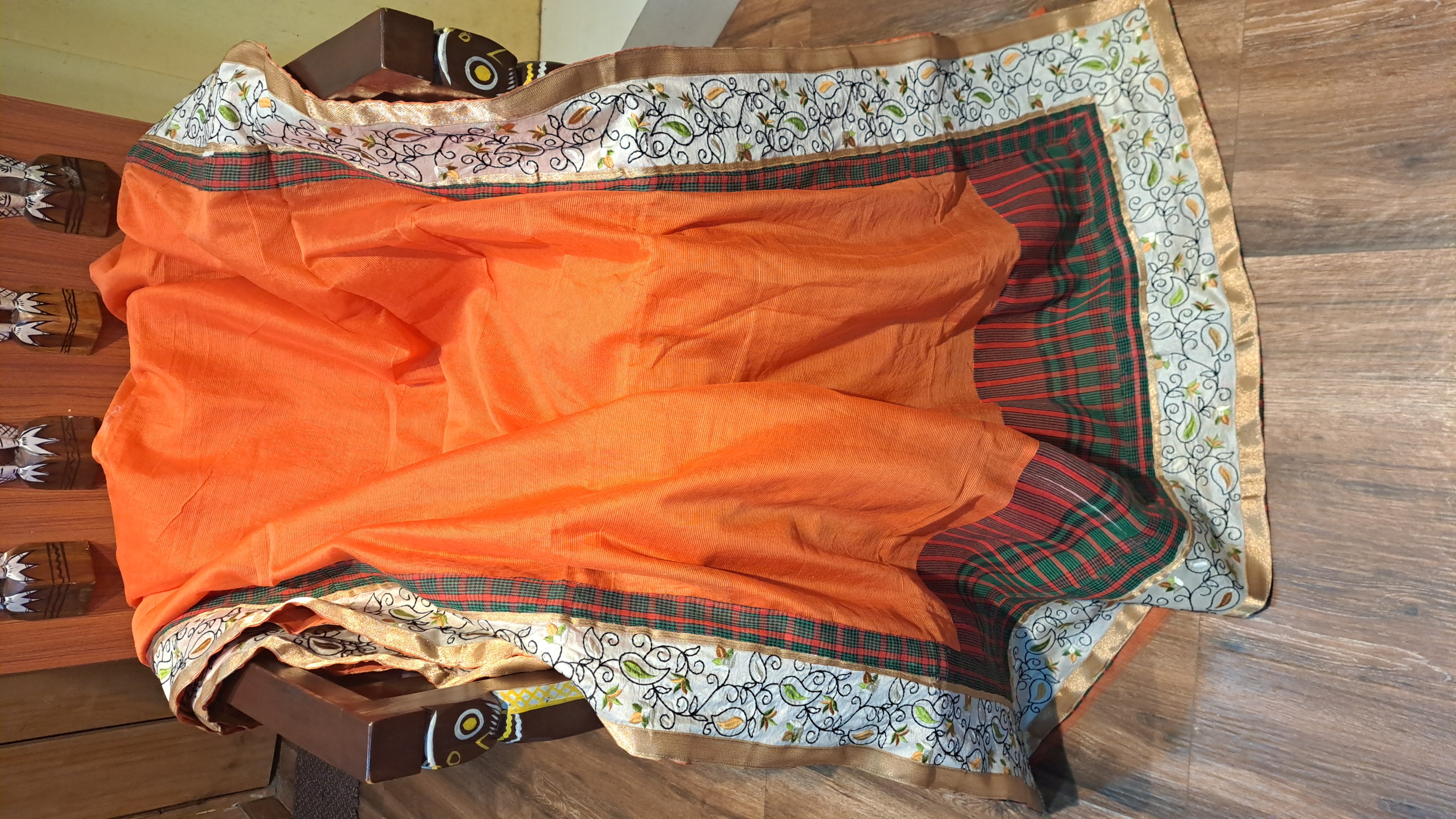 Aronee r Handloom Kamala Kota Doria Saree with Zari Border