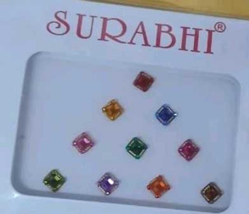Multicolour Square Bindi Extravaganza