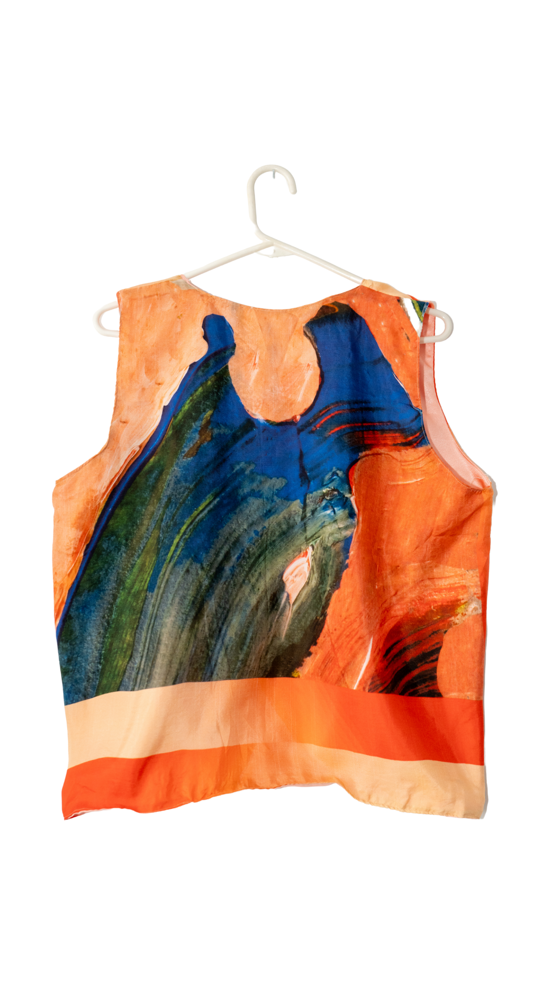 Women Inspired Art Apparel "Blue Whales" Upcycled Art Vest / Overshirt