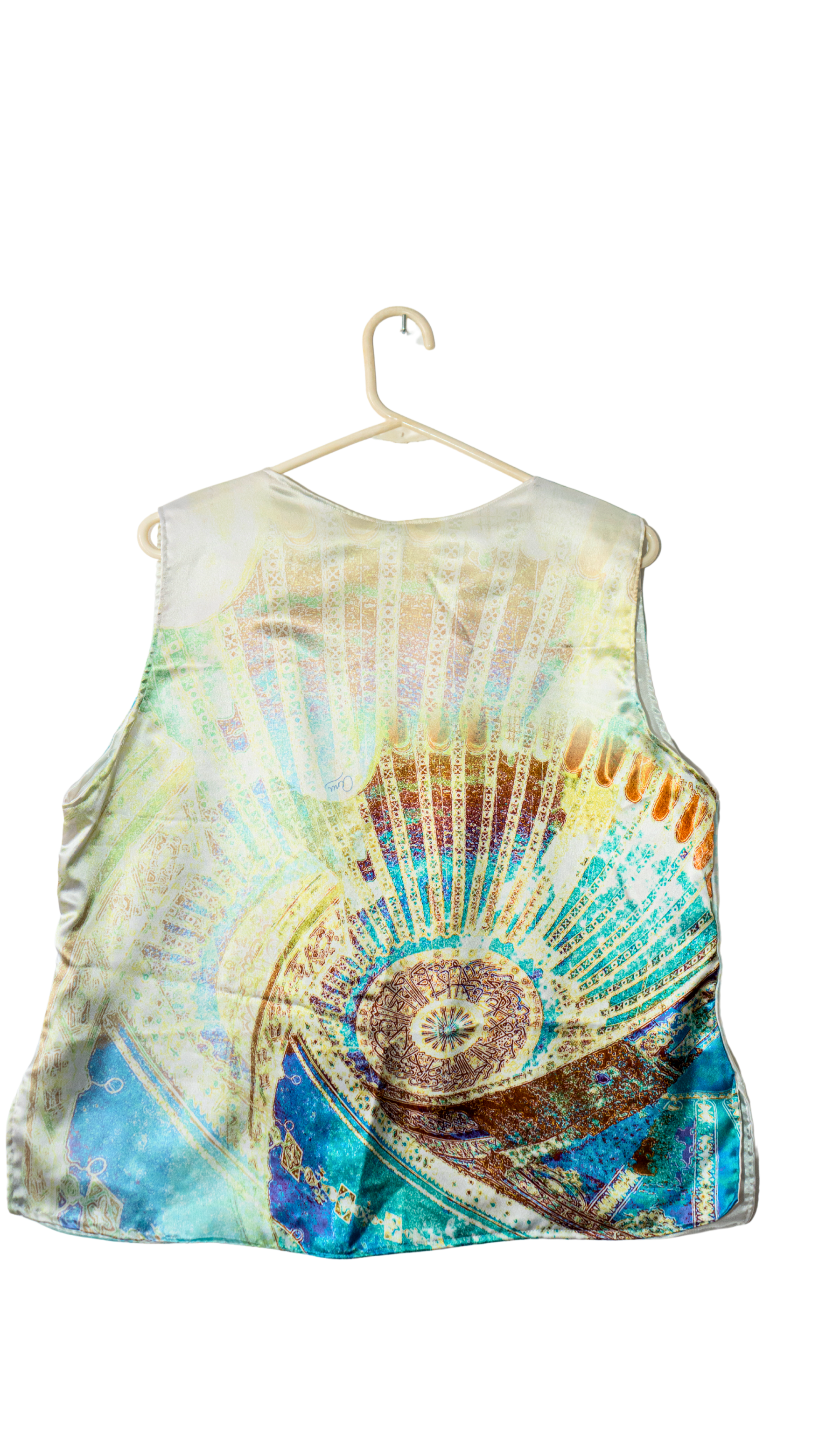 Women Inspired Art Apparel "Color Spiral" Upcycled Art Vest / Overshirt
