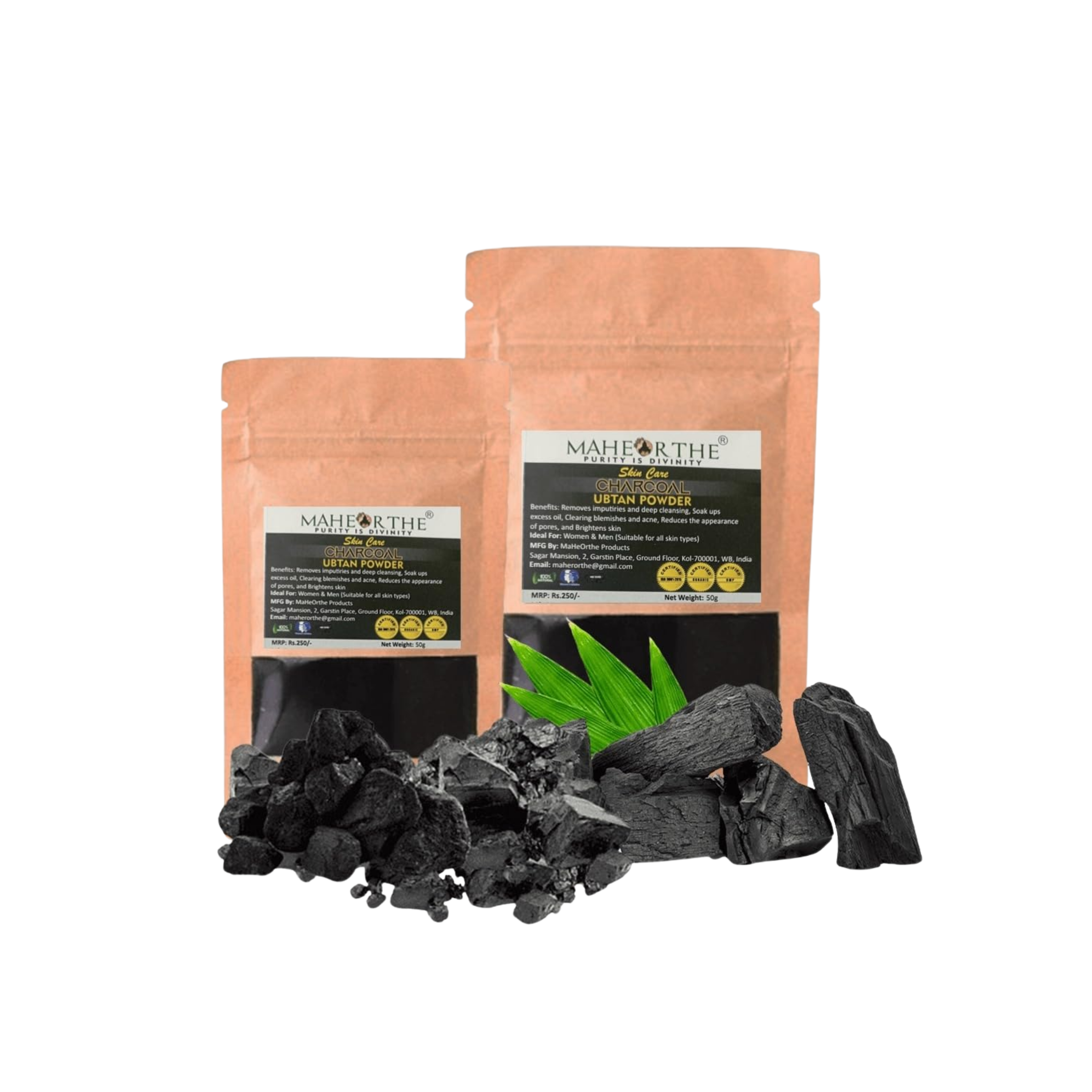 Maheorthe Products Activated Charcoal Ubtan Powder (50g)