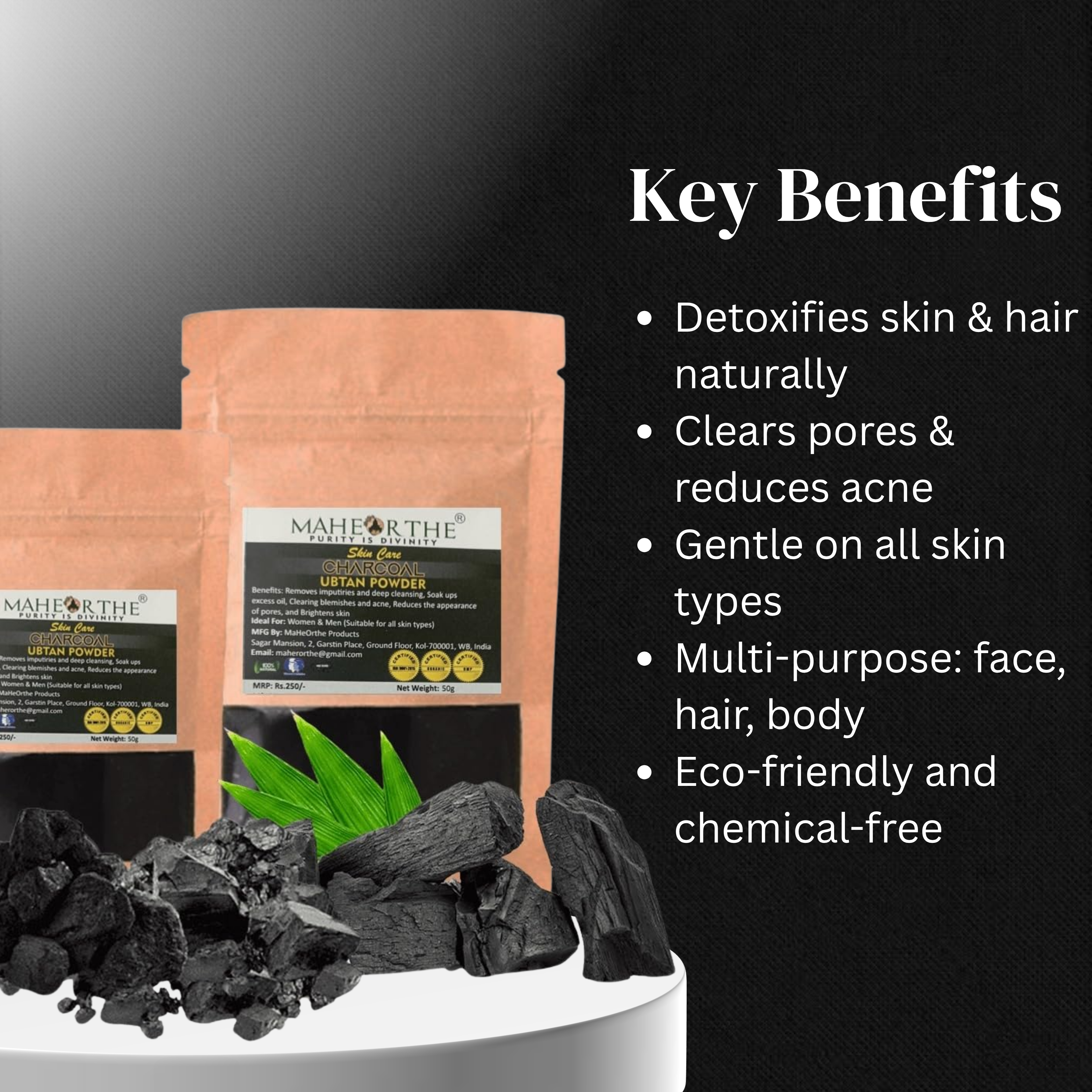 Charcoal Ubtan Powder (50gm)