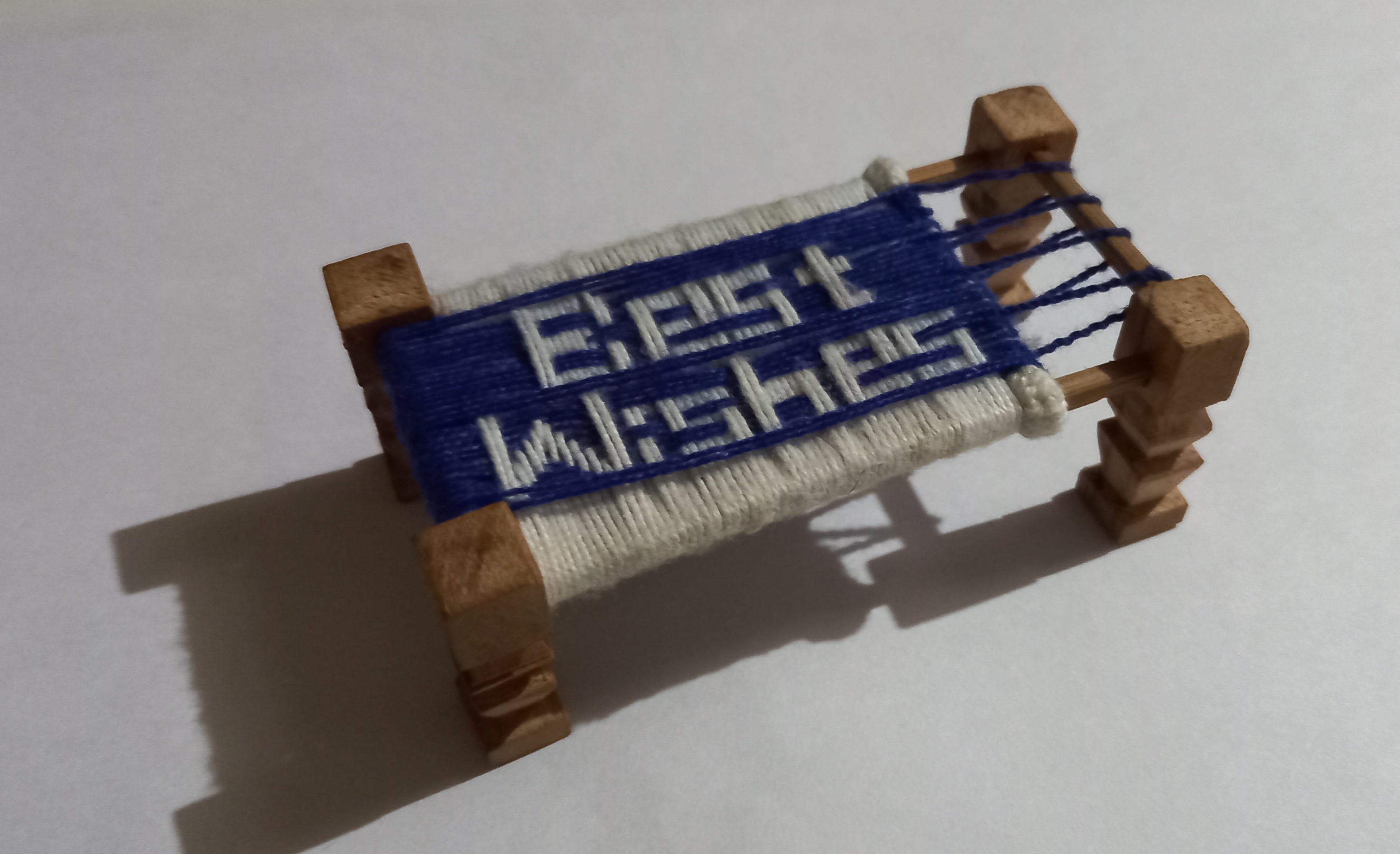 Handcrafted Miniature Charpai – Thread Art - Made on Demand