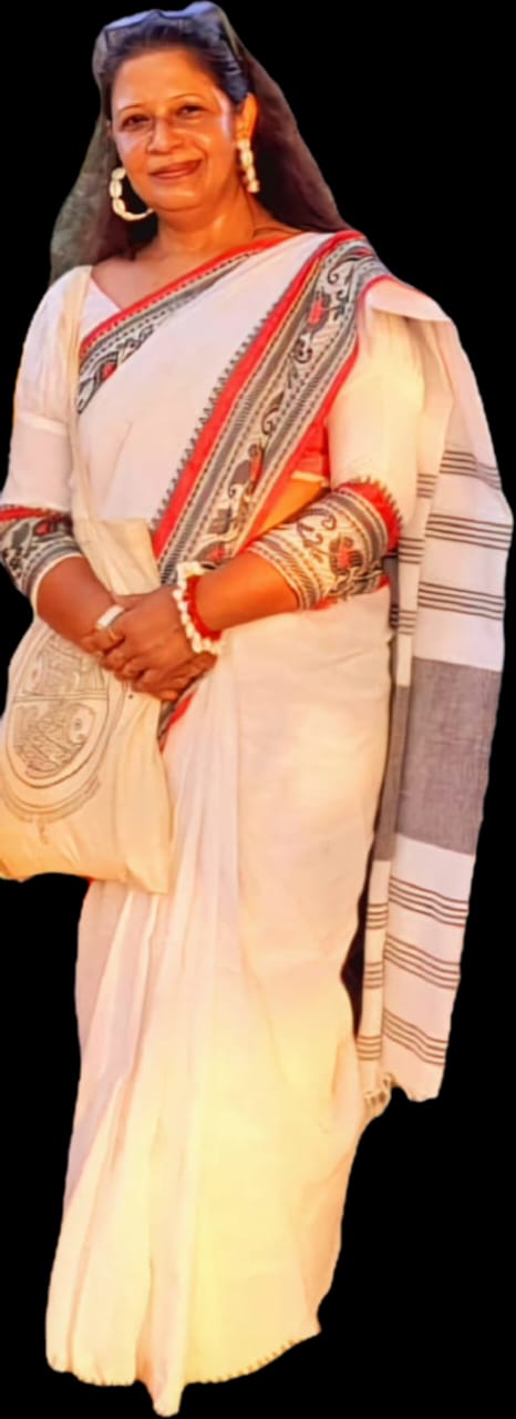 Sweta, white cotton handloom saree
