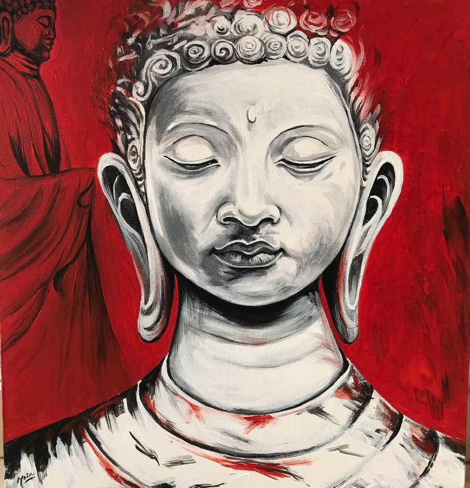 Budha Acrylic Painting on Canvas