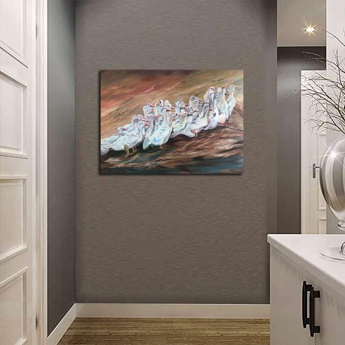 Ducks Oil Painting on Canvas