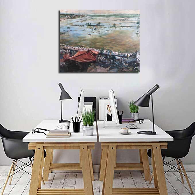 Flood Oil painting on canvas