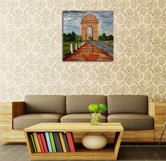 India Gate Oil Painting on Canvas