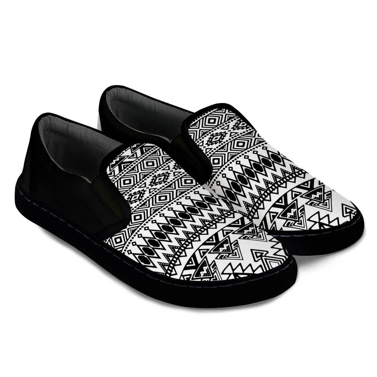 Aztec Slips Canvas Slip On Shoes for Women