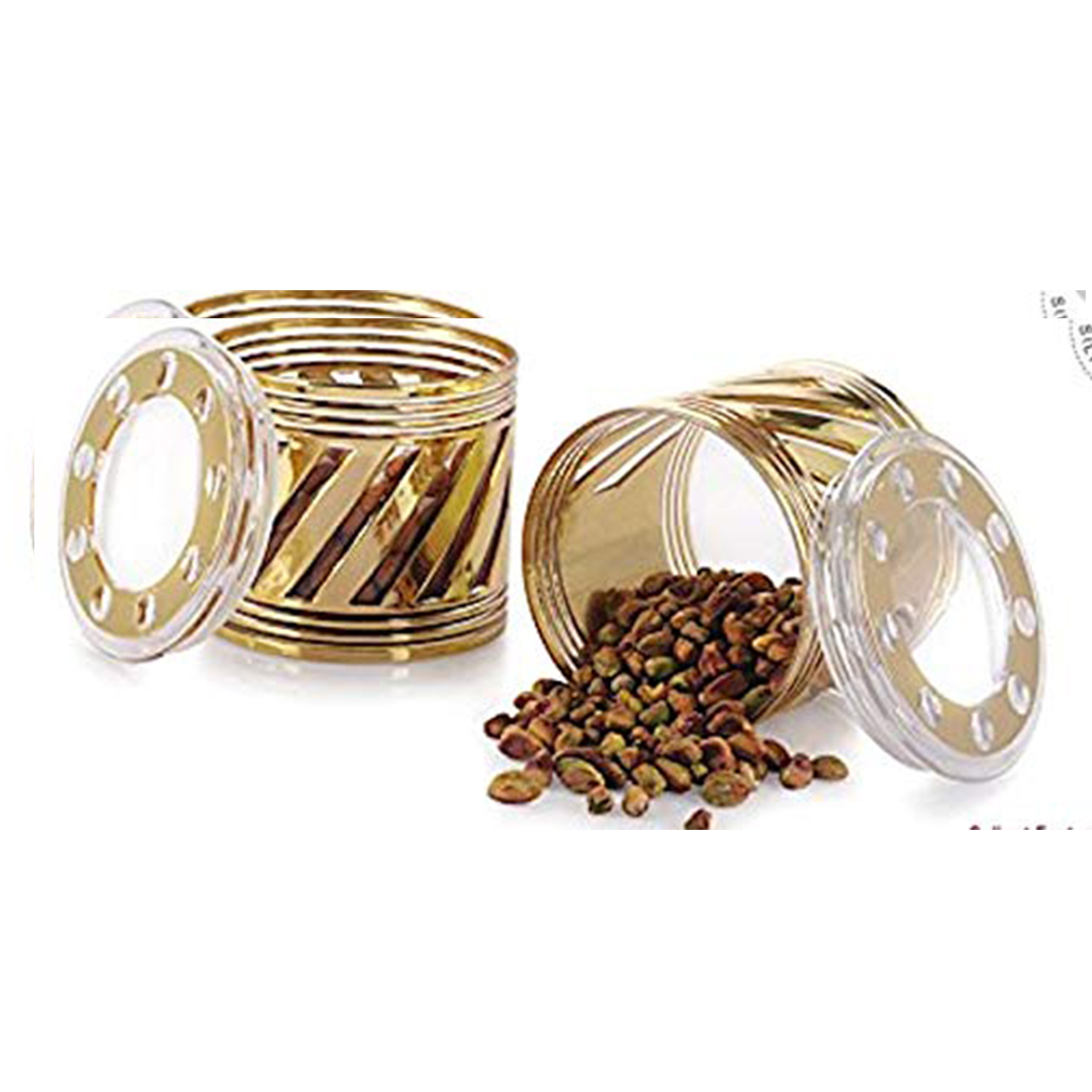 LDECOR Serving Set Tray and 4 Air Tight Container for Dry Snacks, Diwali Festivals