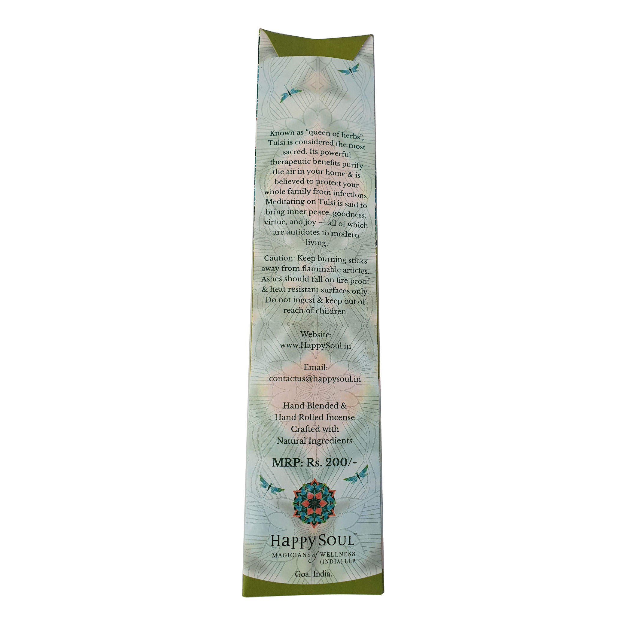 HAPPY SOUL Meditation & Enlightenment Series - Incense Sticks. Pure Sandalwood, Tulsi, Agar Wood 3 pack set (20x3= 60 sticks) 100% Natural