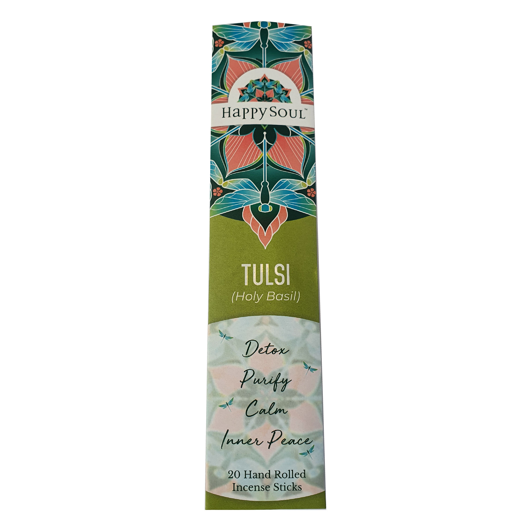 HAPPY SOUL Meditation & Enlightenment Series - Incense Sticks. Pure Sandalwood, Tulsi, Agar Wood 3 pack set (20x3= 60 sticks) 100% Natural