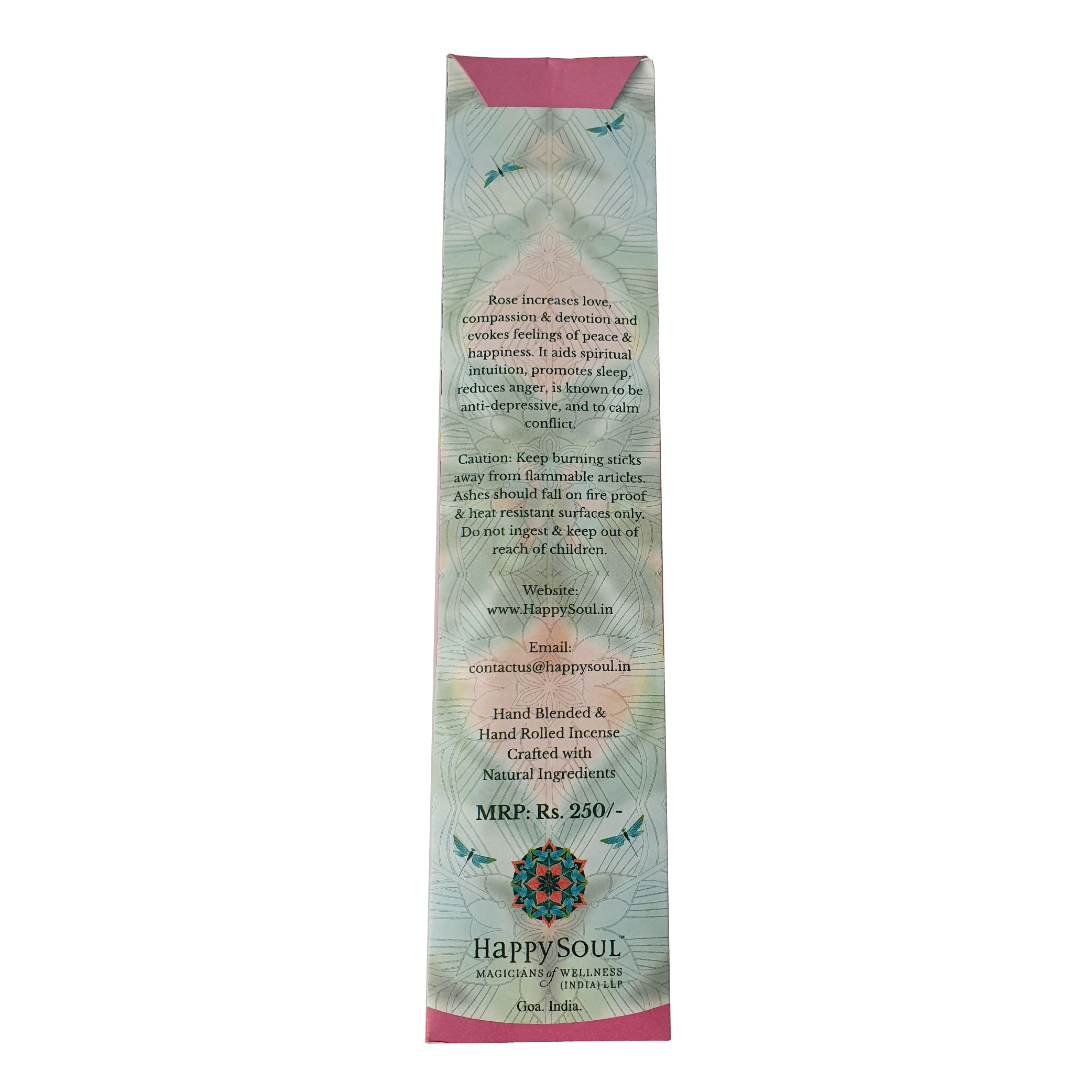 HAPPY SOUL Positive Emotions Series - Incense Sticks. Fragrant Rose, Nag Champa, Lavender 3 pack set (20x3= 60 sticks) 100% Natural