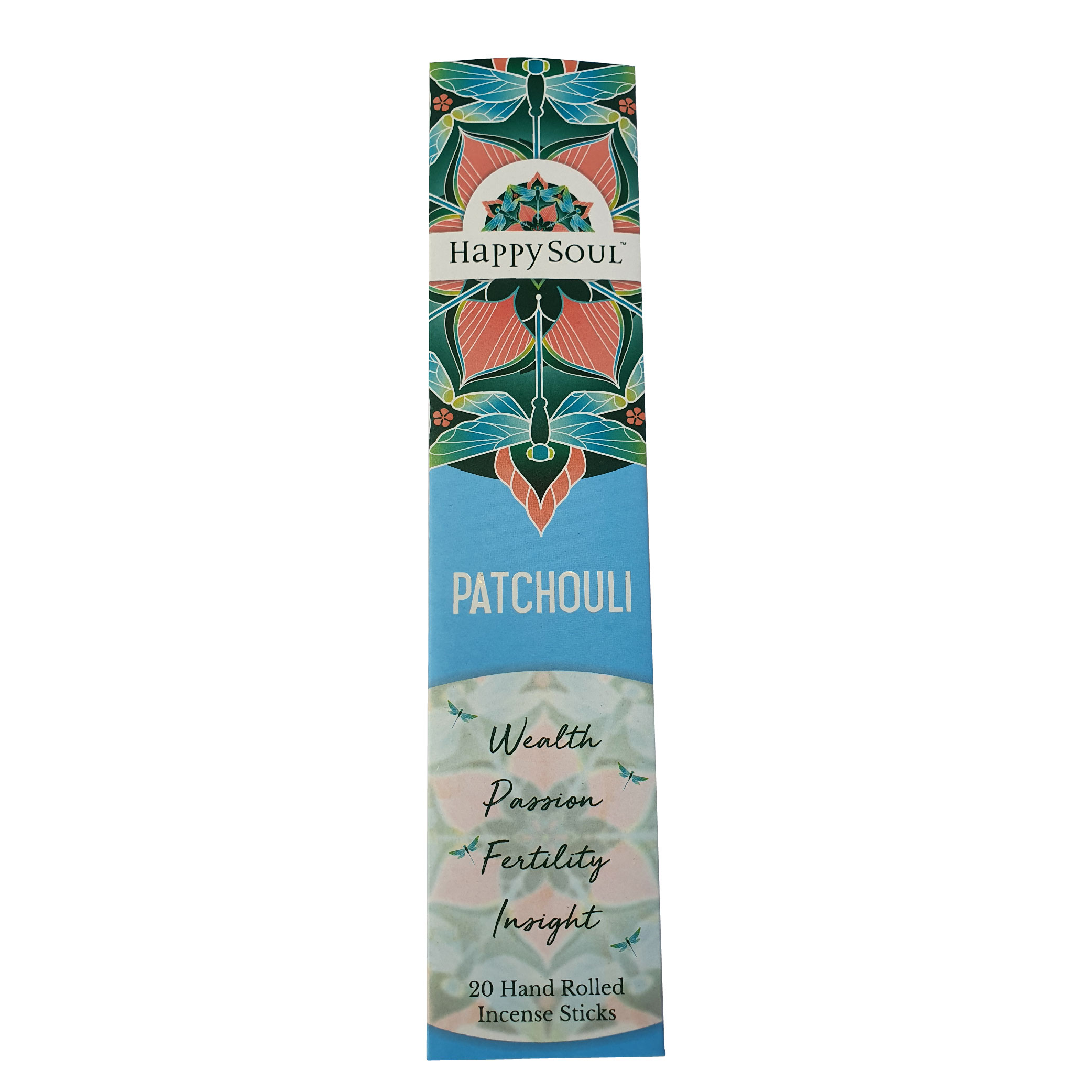 HAPPY SOUL Patchouli Incense Sticks Agarbatti : Wealth, Passion, Fertility, Insight