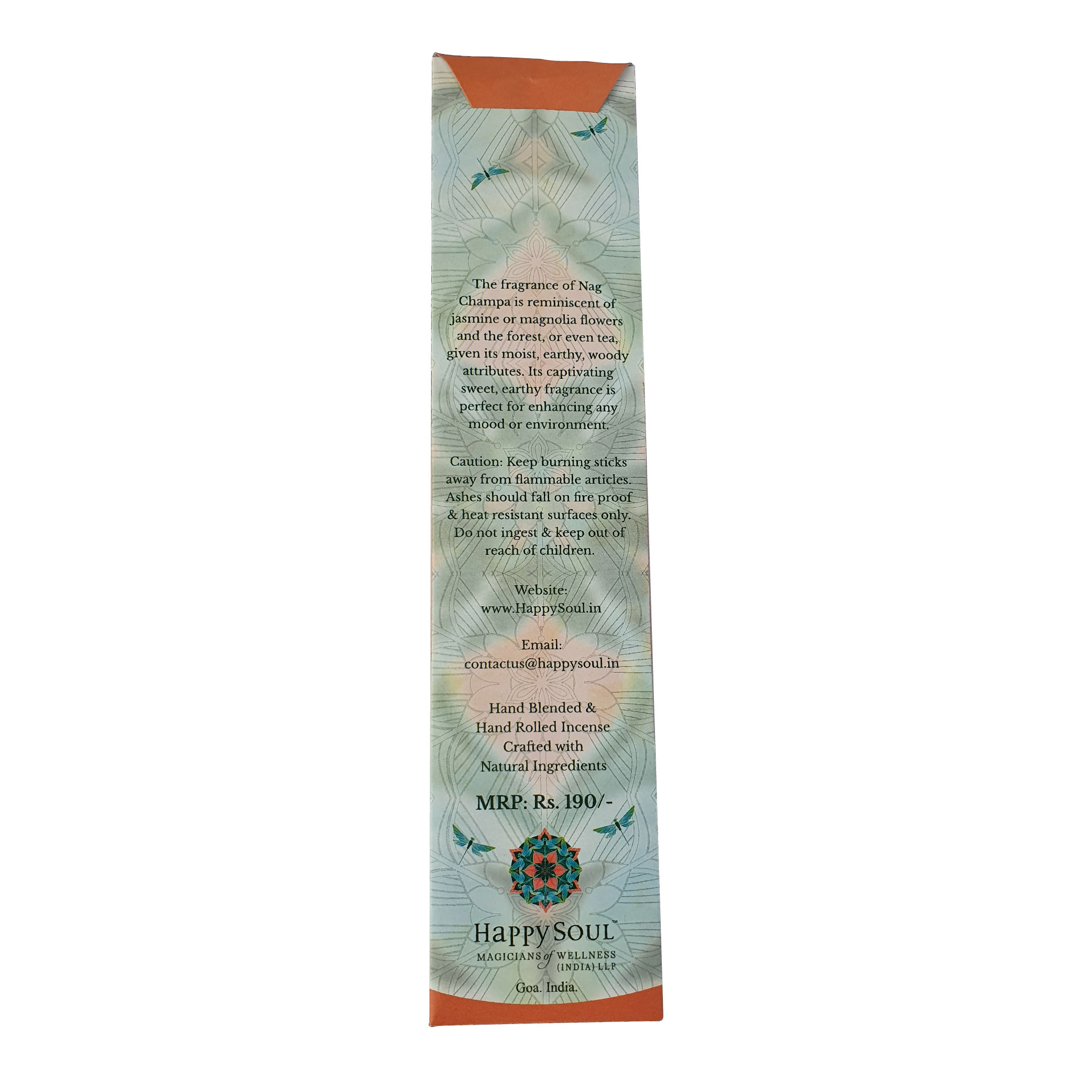 HAPPY SOUL Positive Emotions Series - Incense Sticks. Fragrant Rose, Nag Champa, Lavender 3 pack set (20x3= 60 sticks) 100% Natural