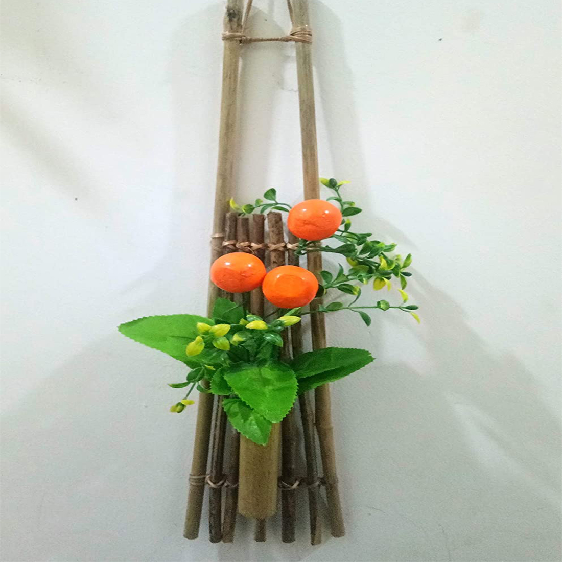 LDECOR Eco-Friendly Home Decor Bamboo Craze Vase Wall Hanging