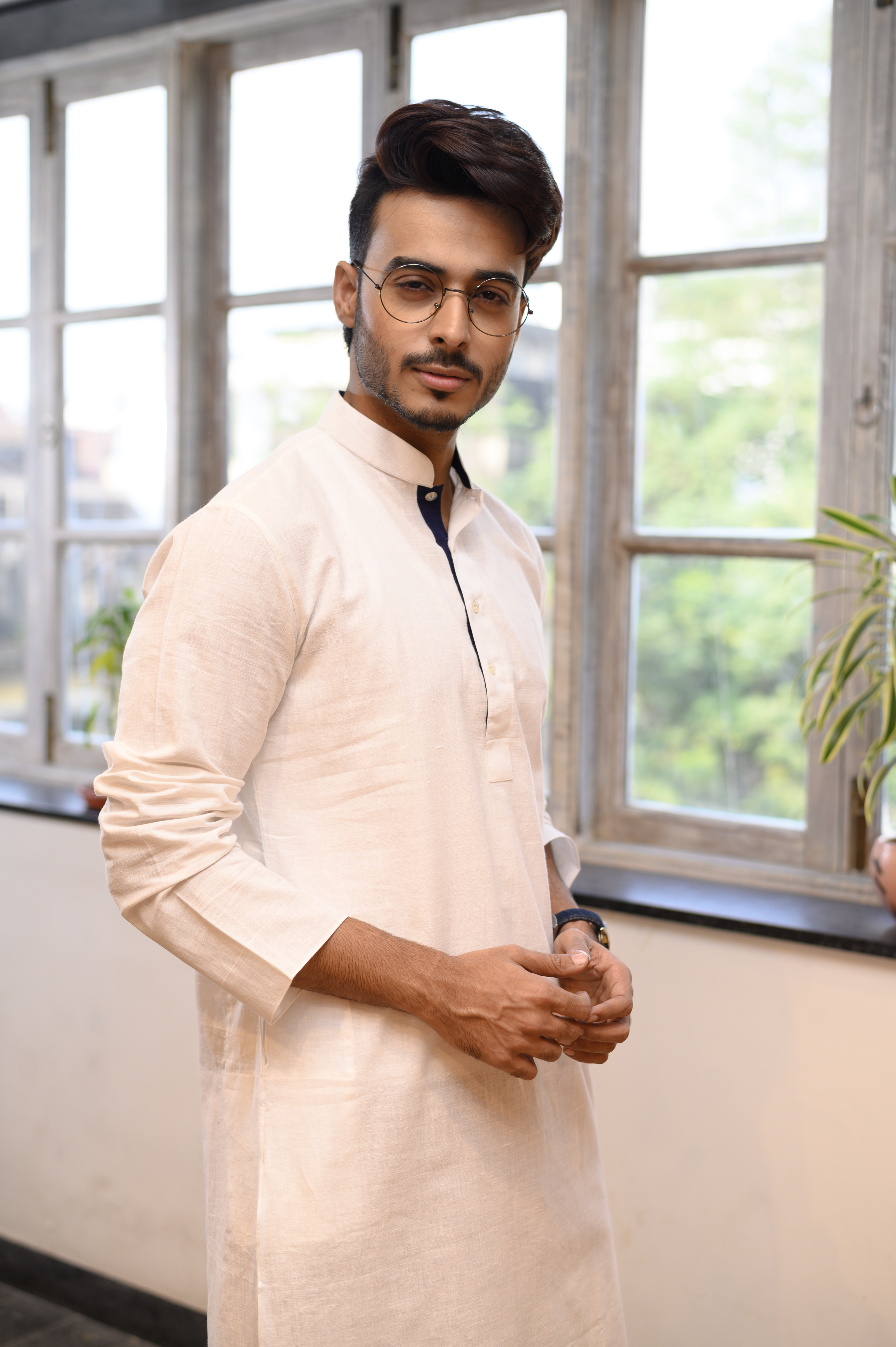 White Cotton Long Kurta