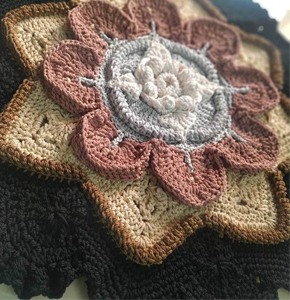 Handcrafted Floral Crochet Table Mat & Floor Rug (100 cm)
