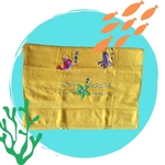 Plush Cotton Kids Bath Towel with Fun Fish Motif