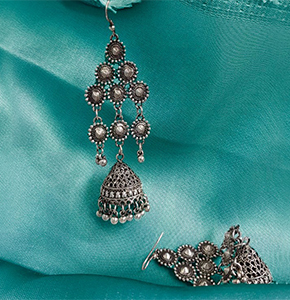 Get Long Tiered Statement Jhumka Earrings