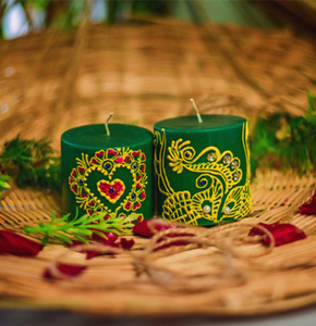 Heena Candle 2 Pc set