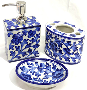 Blue Elegant Bathroom Accessories