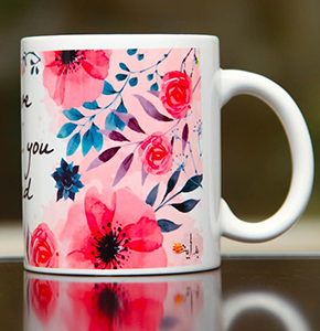 Handcrafted Ceramic Floral Coffee Mug - Decorative Flower Pattern Tea…