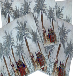 Handcrafted Sitting Camels Table Mat - Cotton Dining Placemat (45x35 cm)