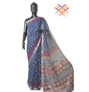 Bagru Block Print on Kota Doria.
