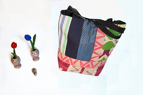 Handcrafted Cotton Tote Handbag with Handles