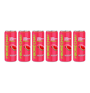 Sparkling Cuban Watermelon Probiotic Kombucha Drink (Pack of 6)