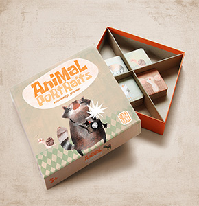 Animal Portraits Children's Educational Matching Memory Game (Ages 3+)