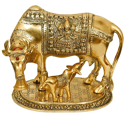 Kamdhenu Cow & Calf Artifact