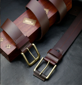 AmrohaSay Handcrafted Classic Men's Leather Belt
