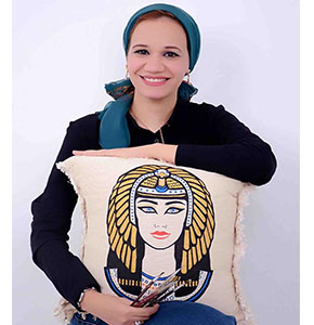 Hand Painted Cushions(100% Pure Egyptian Cotton)