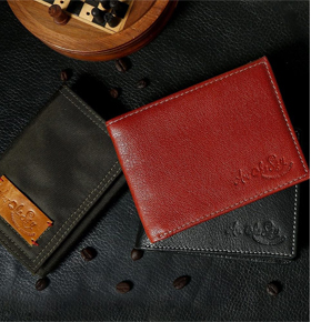 AmrohaSay Handcrafted Multicolour Men's Leather Wallet