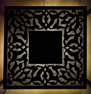 Handmade Brass Ornamented Square Wall Lighting