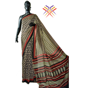 Black Printed Saree