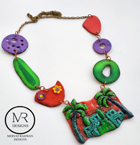Handcrafted Multi-Colored Statement Choker Necklace