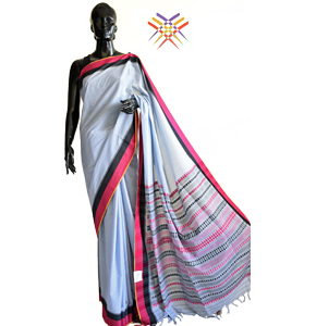 Begumpuri Saree Blue /Pink
