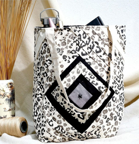 AmrohaSay Handmade Leopard Print Fabric Patchwork Long Bag